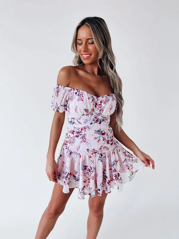 Alara Floral Off The Shoulder Dress