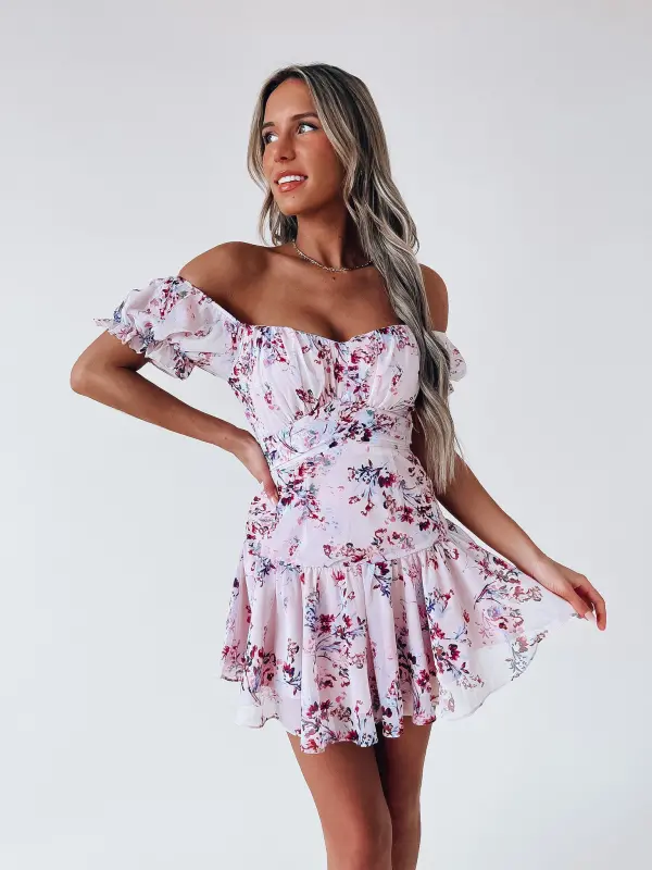 Alara Floral Off The Shoulder Dress