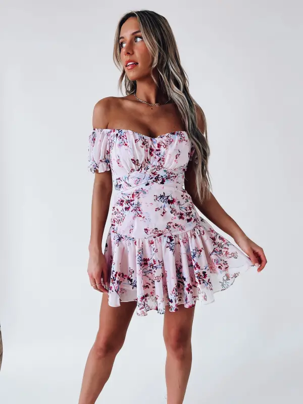 Alara Floral Off The Shoulder Dress