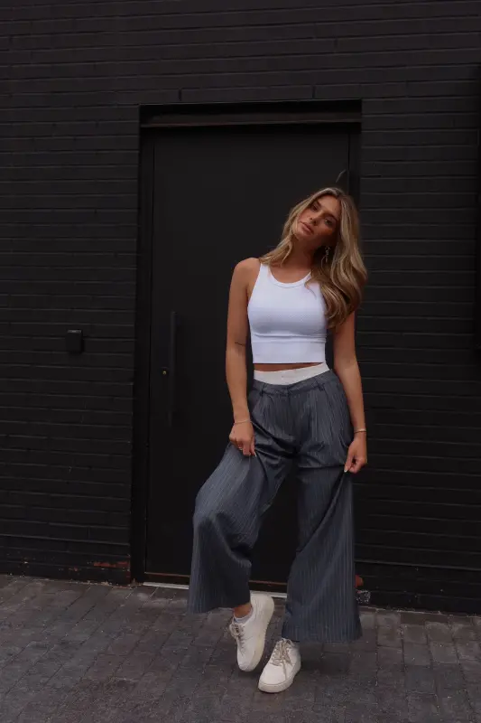 Brianna White Crop Top-102384