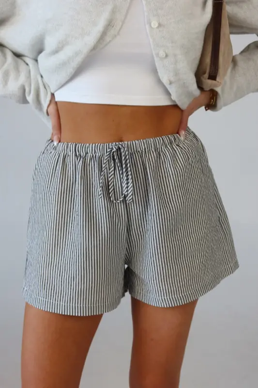 Peyton Pull On Striped Short-119837