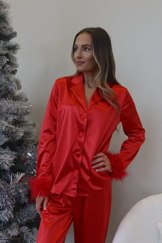 Santa Baby Satin Pajama Set-96877