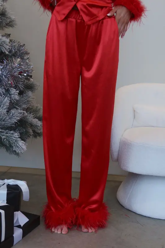 Santa Baby Satin Pajama Set