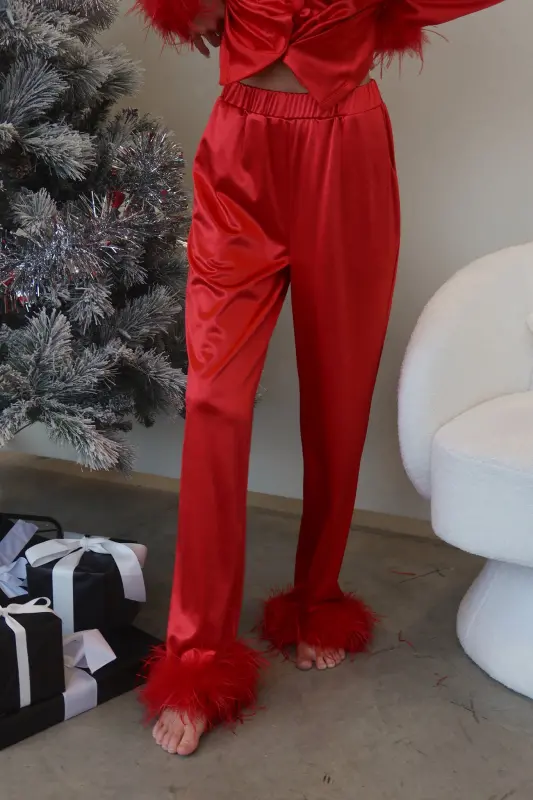 Santa Baby Satin Pajama Set