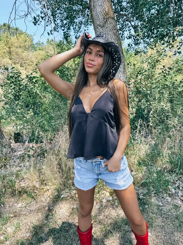 Charlee Lace up Tank