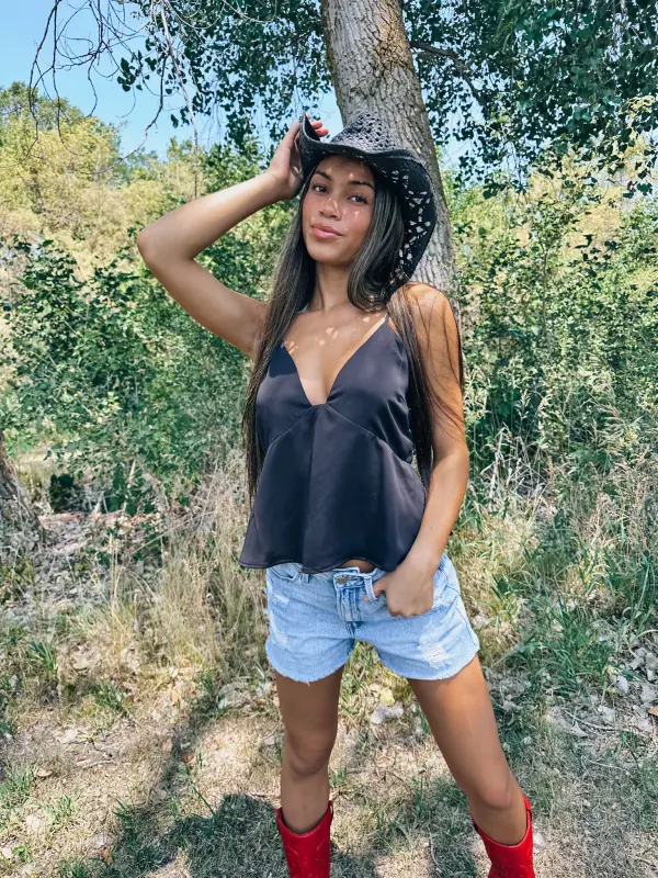 Charlee Lace up Tank