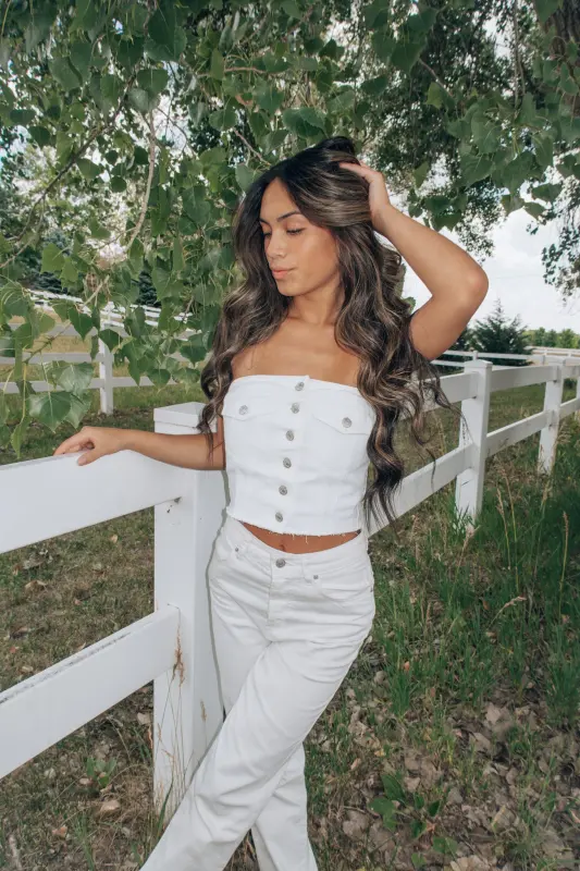 Hadley Denim Bustier Top-87150