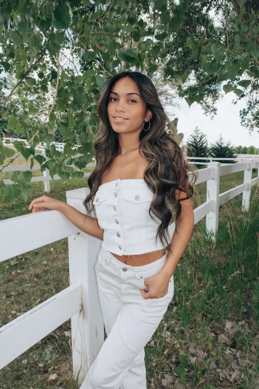 Hadley Denim Bustier Top