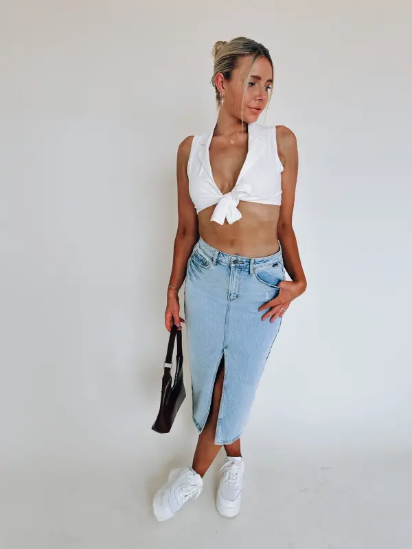 Skylar Front Tie Top