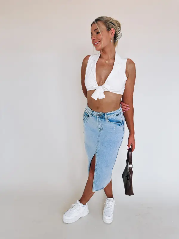 Skylar Front Tie Top