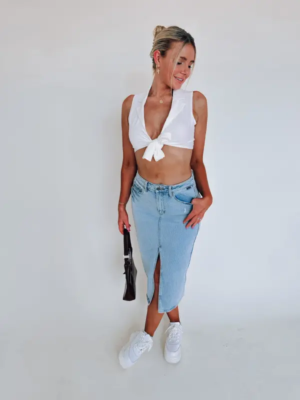 Skylar Front Tie Top