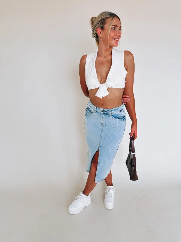 Skylar Front Tie Top